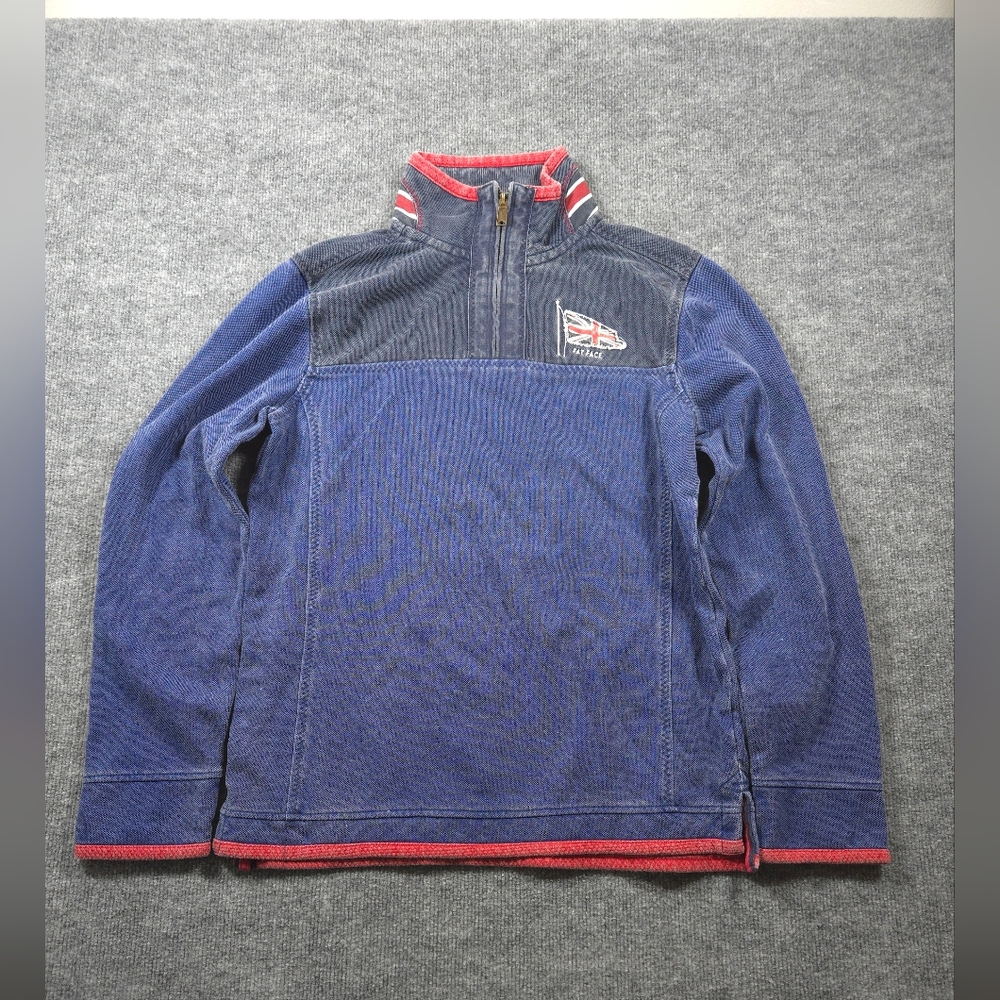 Fat Face Men's Blue Quarter Zip Pullover‎ Union Jack Flag The Airlie Size XS